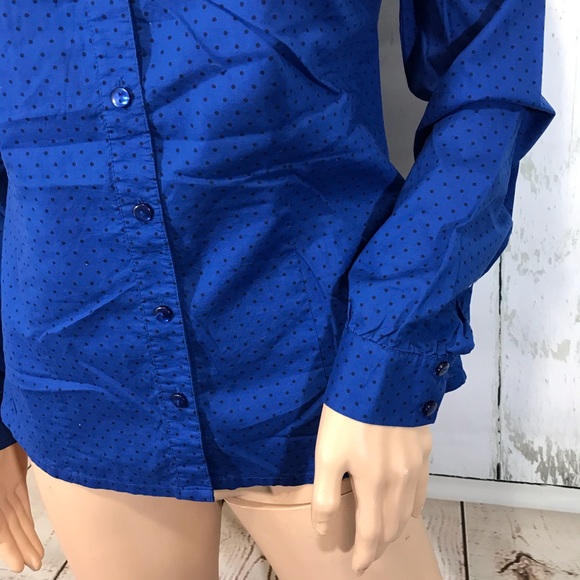 Fossil Polka Dot Button Down Blouse Size Small - Picture 5 of 8